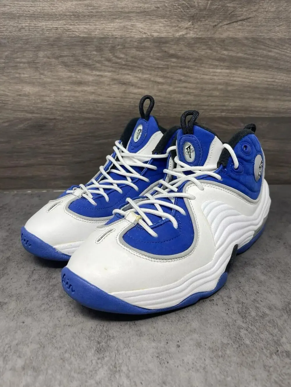 Nike Air Penny 2 Sneakers Kids Size 7Y GS Blue White Atlantic